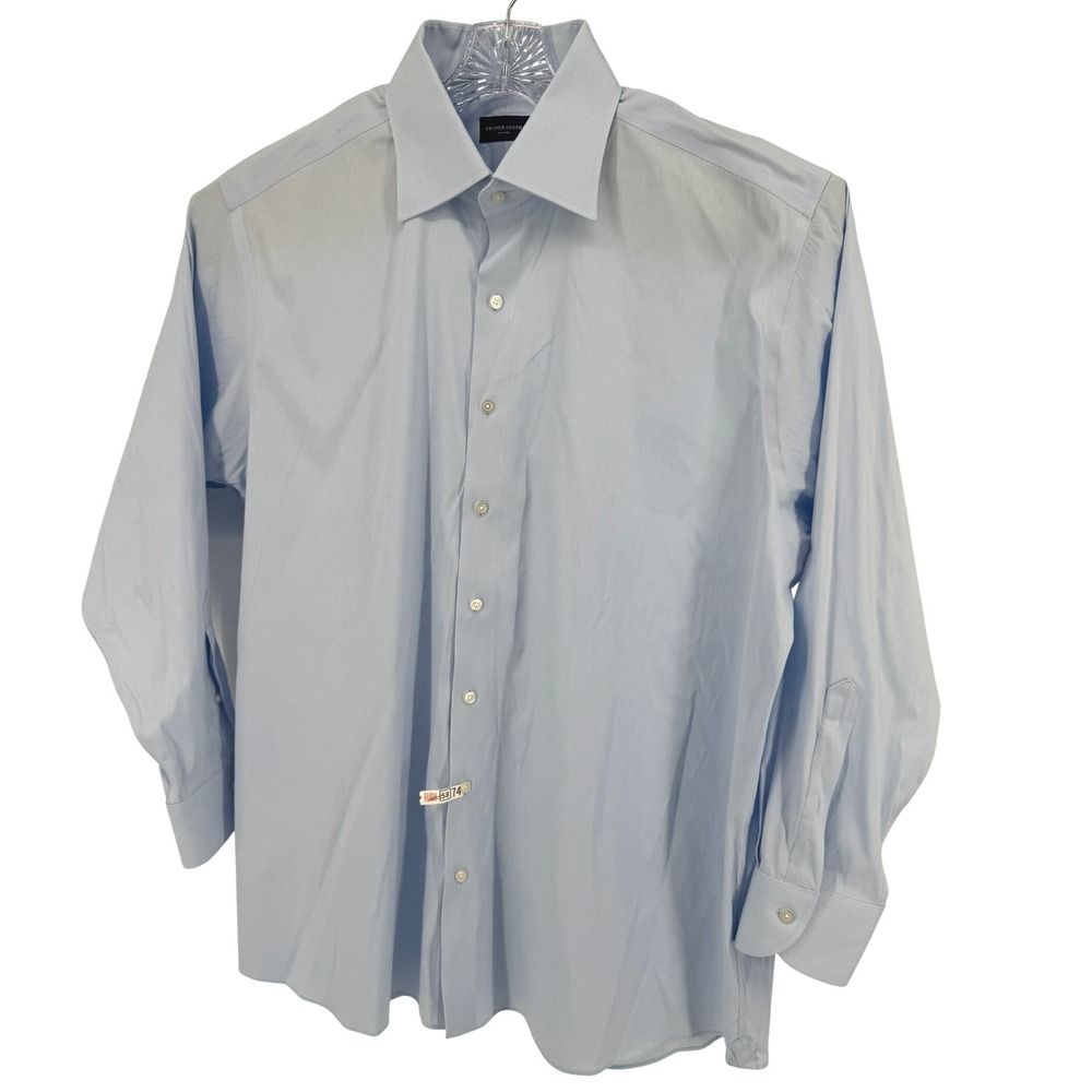 Proper Cloth Shirt 17.3-34.5 Men's Non Iron Light Blue Dress Shirt Business